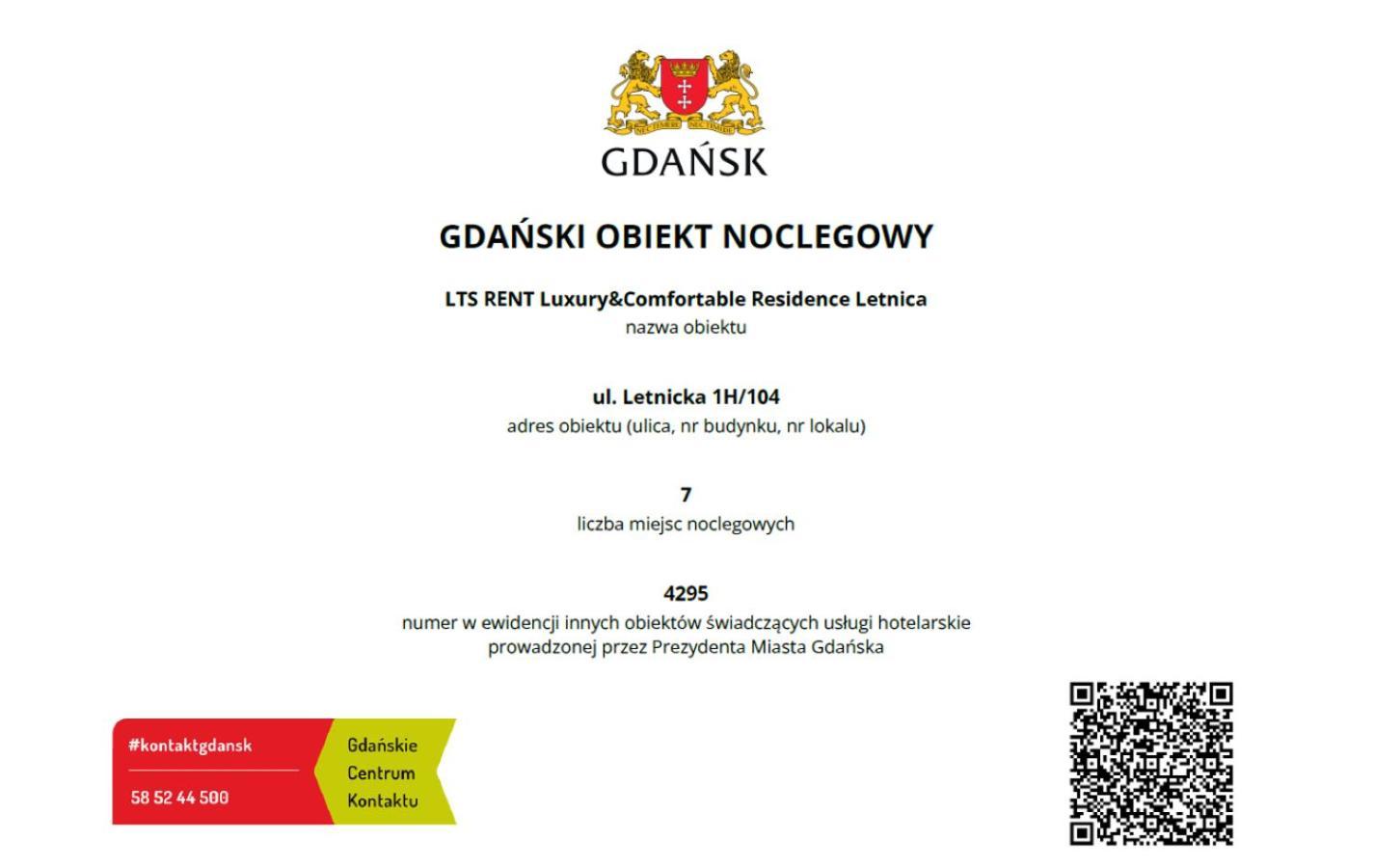 Lts Rent Luxury & Comfortable Residence Letnica Gdańsk Eksteriør bilde